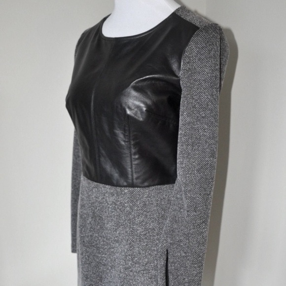 CLUB MONACO Dayna Dress Leather Tweed - Picture 3 of 3